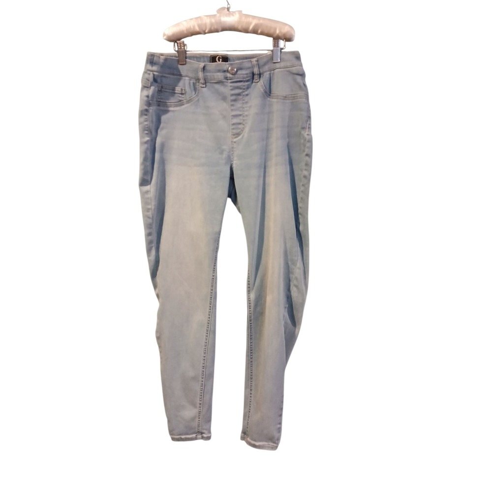 G By Guiliana Womens Jeans Light Wash Skinny Fit Stretch Waistband Size 14